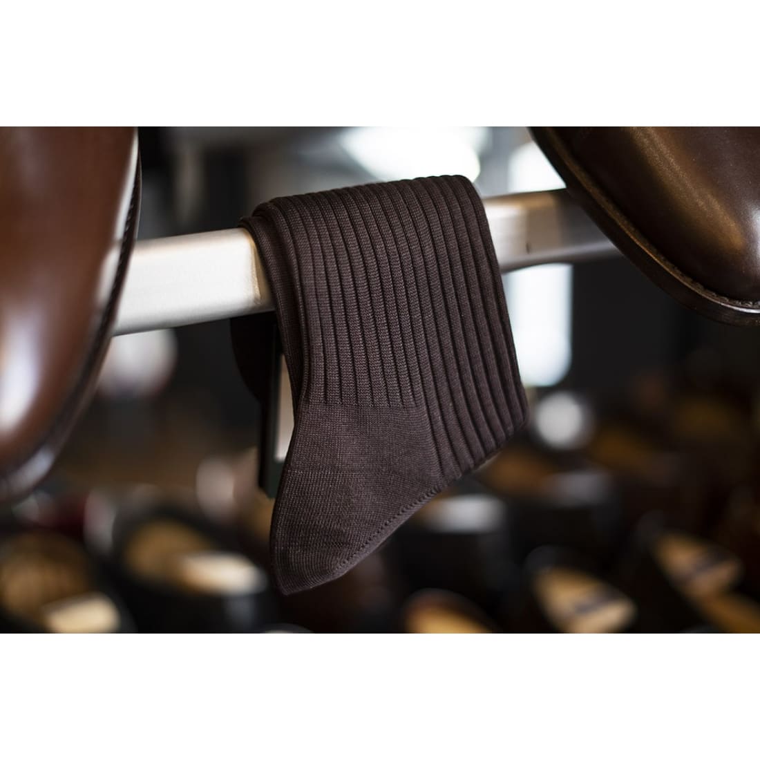 Chaussettes fil d'Écosse Marron – vue 3