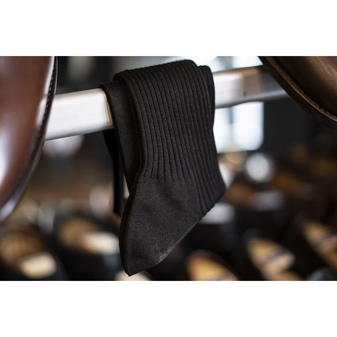 Chaussettes fil d'Écosse Noir – vue 3
