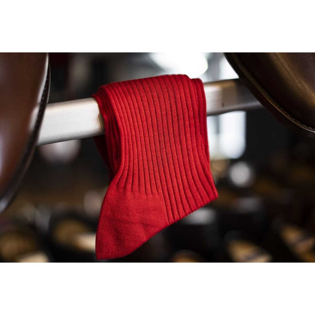 Chaussettes fil d'Écosse Rouge – vue 3
