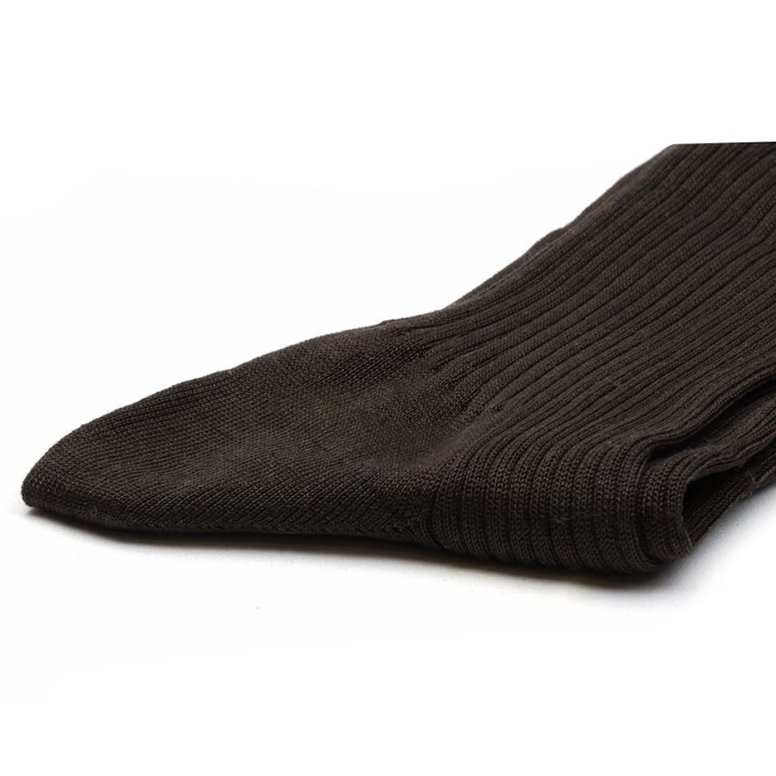 Chaussette Haute en fil d'Ecosse Marron-Chaussettes-Norbert Bottier