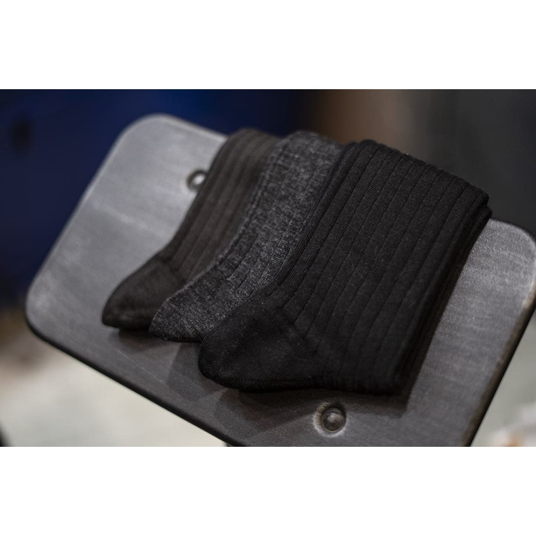 Chaussettes Laine Noir – vue 5