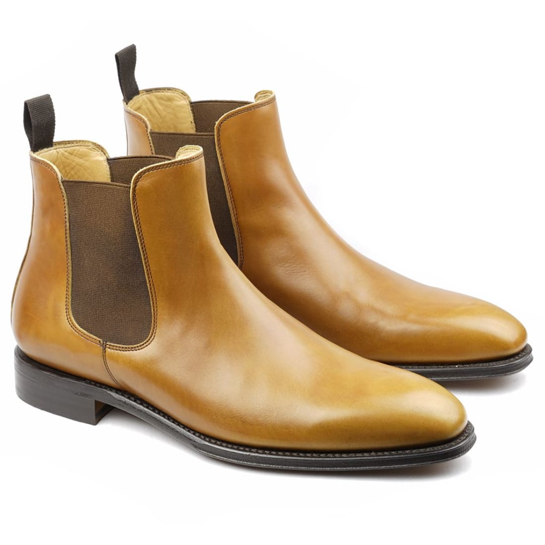Chelsea Boots Cuir Gold