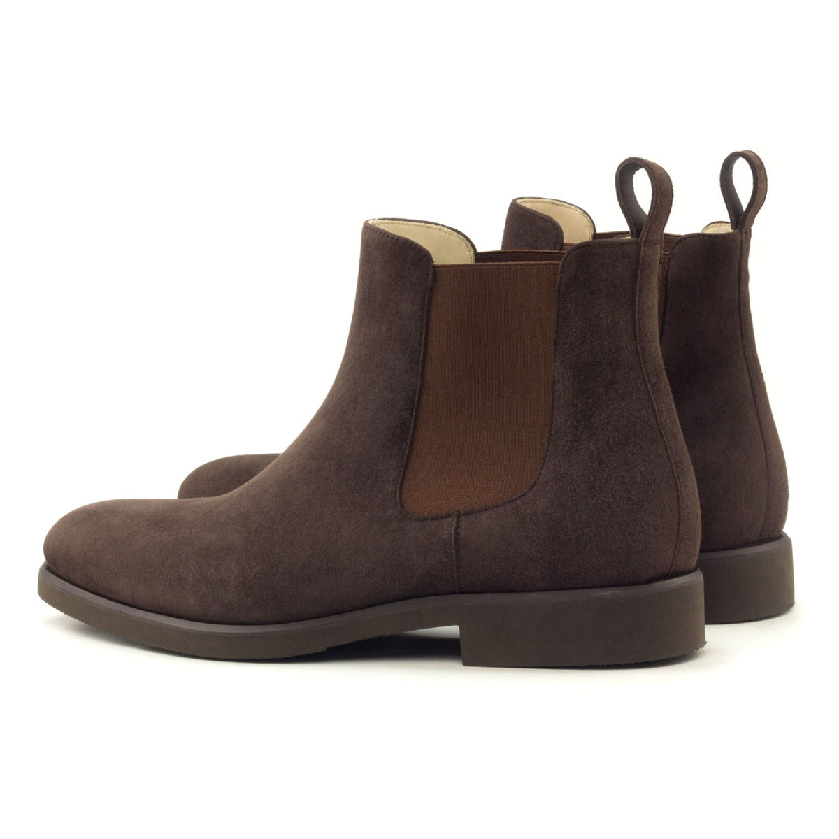 Chelsea Boots en daim marron - Semelles Caoutchouc – vue 3