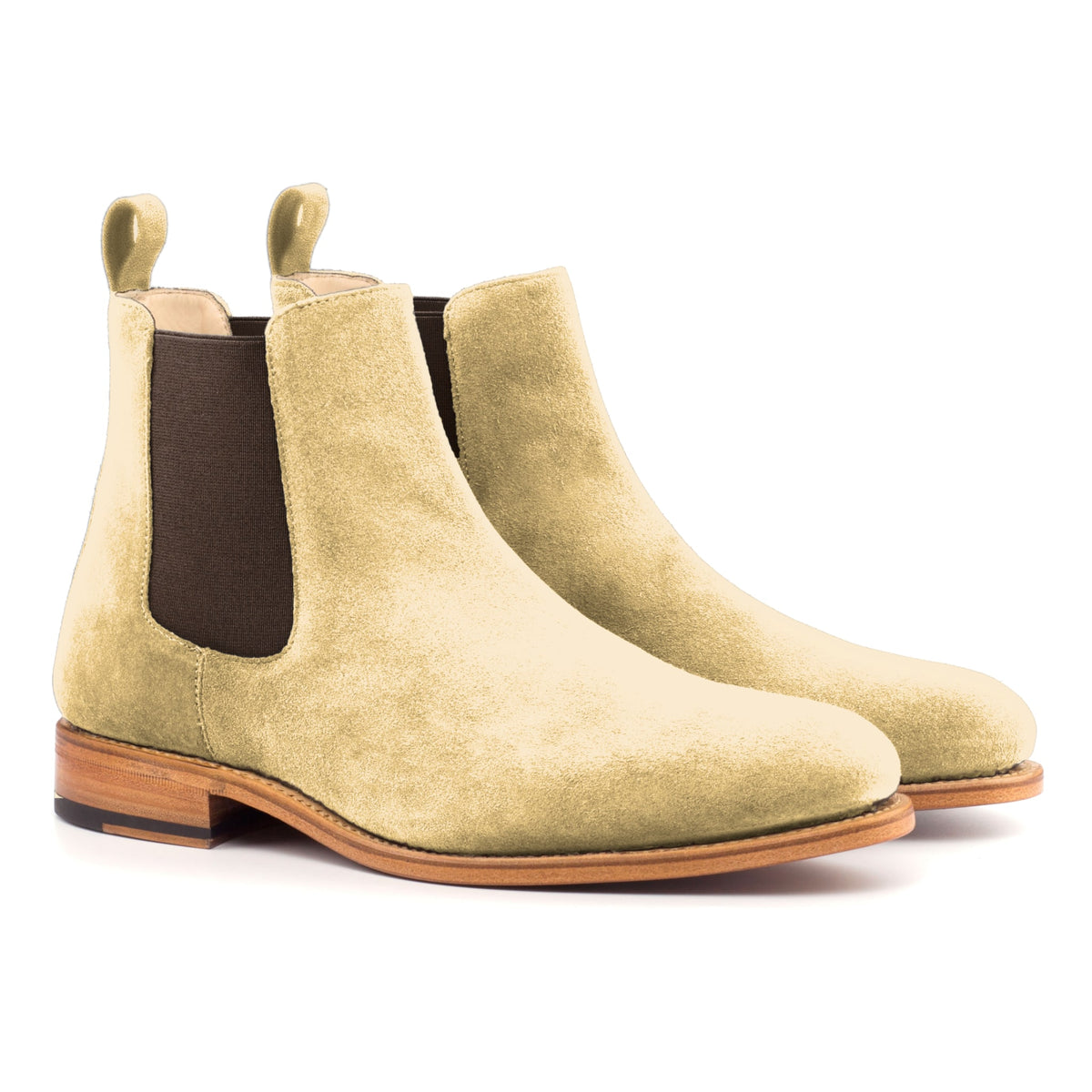 Chelsea Boots en daim sable – vue 1