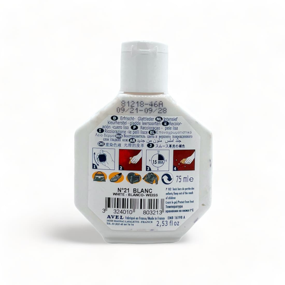 Cirage recolorant Juvacuir Blanc - Saphir – vue 3