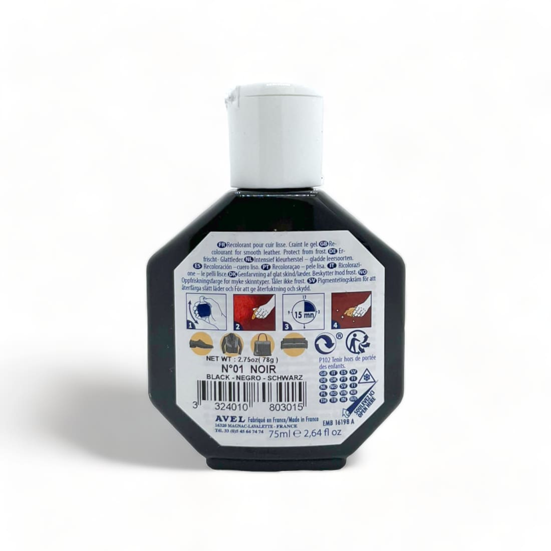 Cirage recolorant Juvacuir Noir - Saphir – vue 3