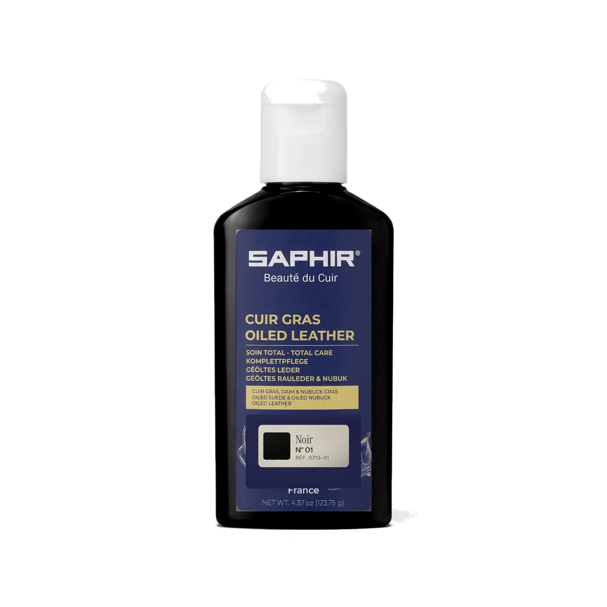 Crème Cuirs Gras Saphir Noir, flacon de 125 ml