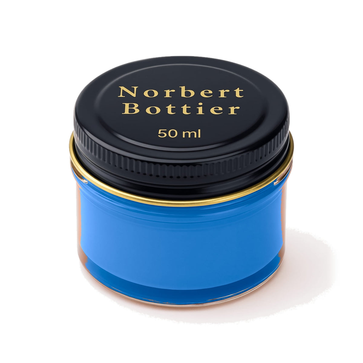 Crème de cirage bleu dur Norbert Bottier, pot en verre de 50 ml