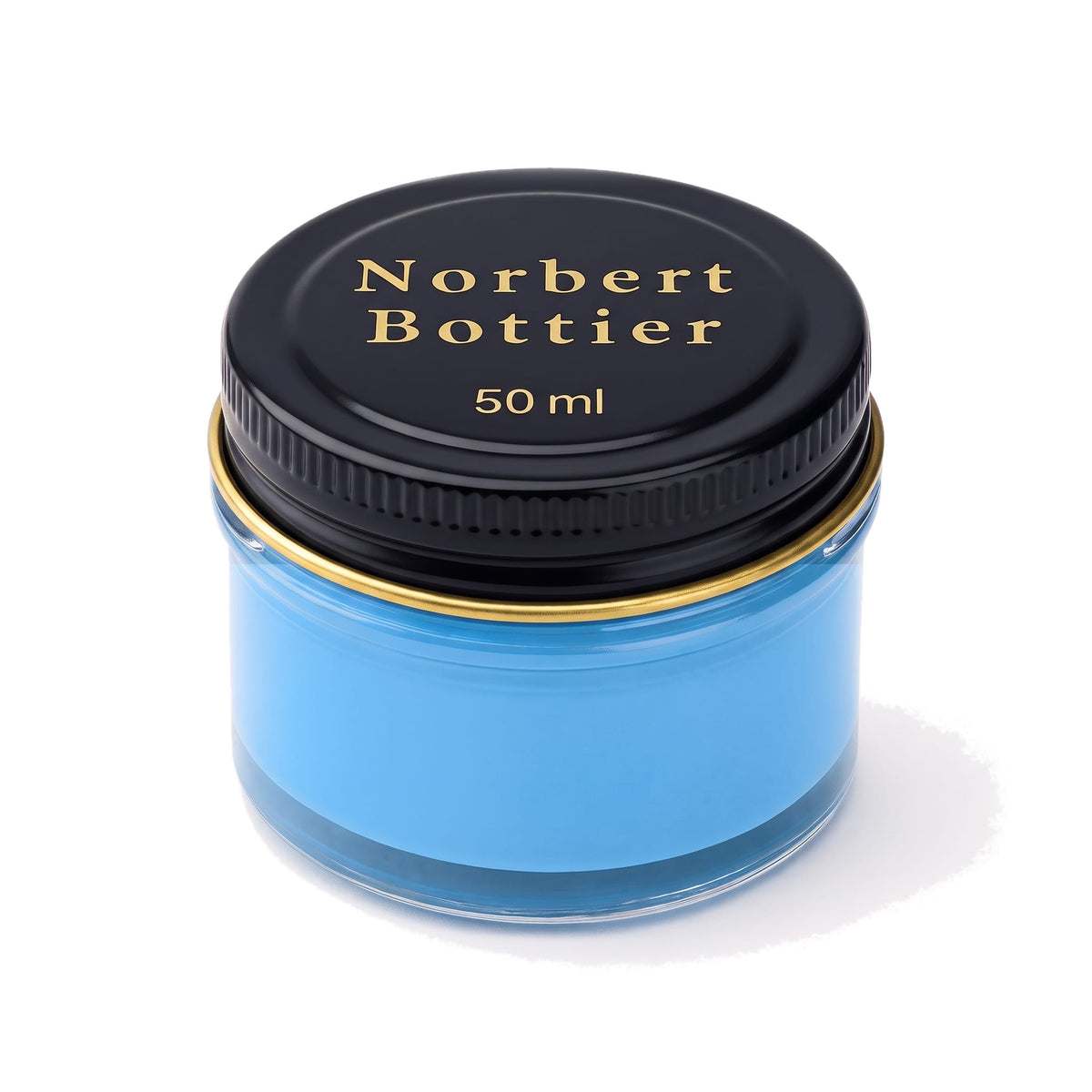 Crème de cirage bleu dur Norbert Bottier, pot en verre de 50 ml