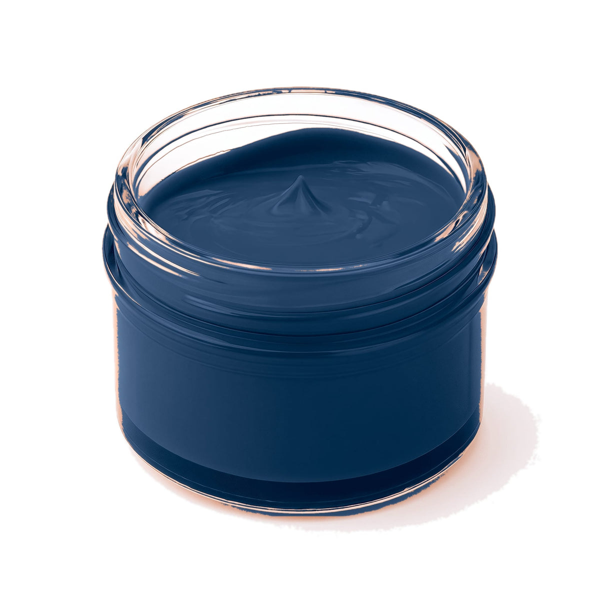 Crème de cirage bleu marine Norbert Bottier, pot en verre de 50 ml, ouvert