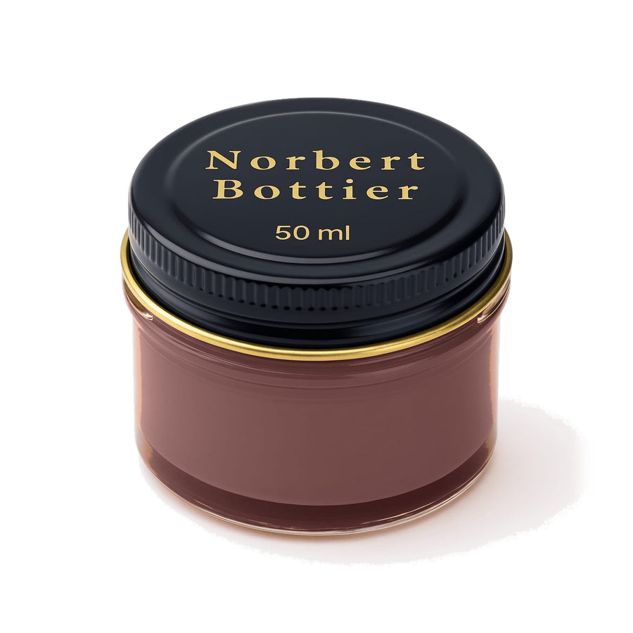 Crème de cirage brun Norbert Bottier, pot en verre de 50 ml