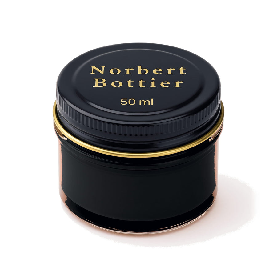 Crème de cirage noir Norbert Bottier, pot en verre de 50 ml