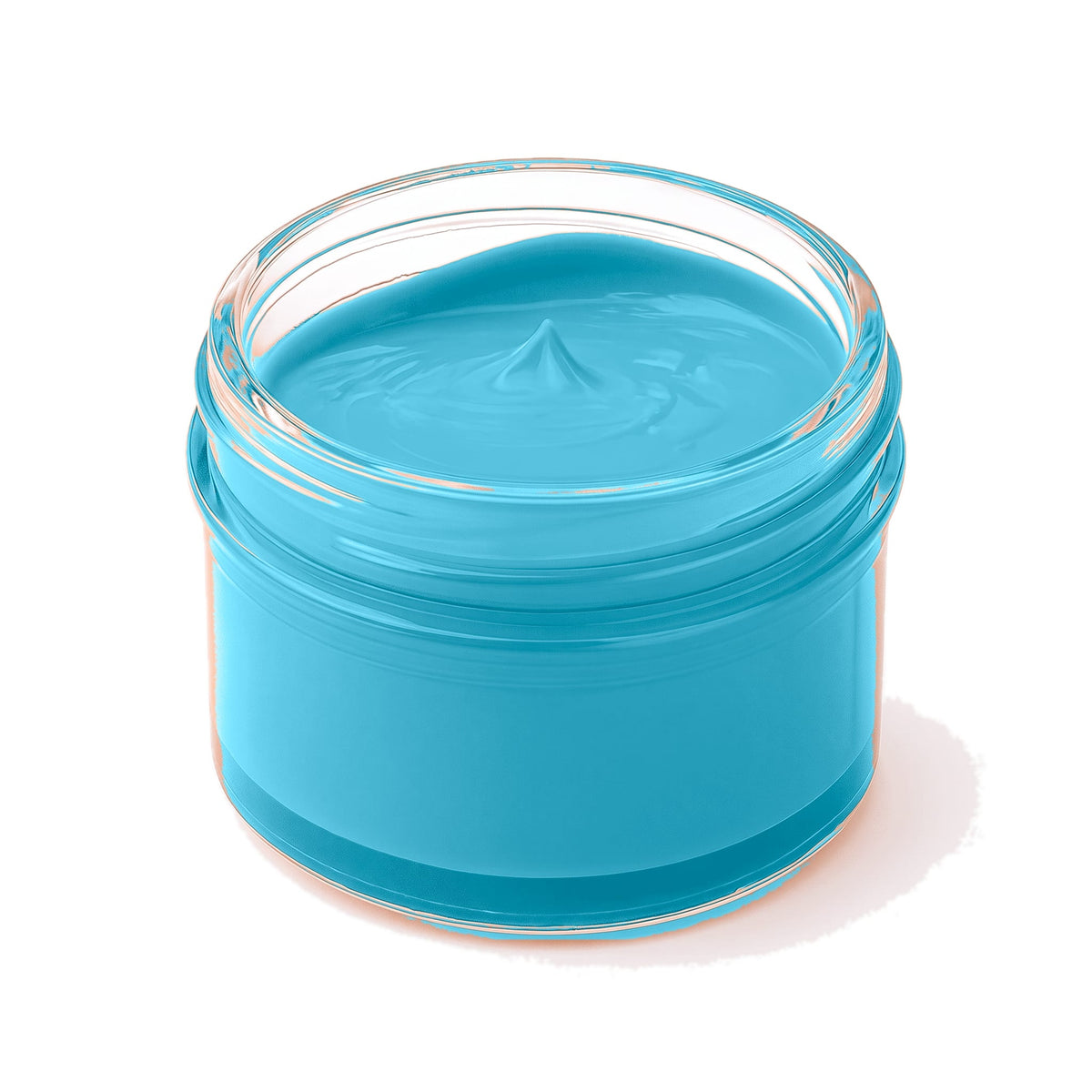 Crème de cirage turquoise Norbert Bottier, pot en verre de 50 ml, ouvert