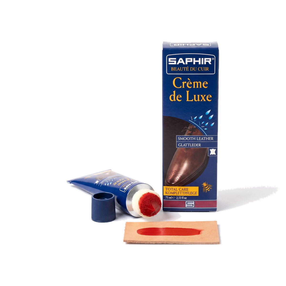 Crème de Luxe applicateur Saphir Rouge, applicateur éponge découvert