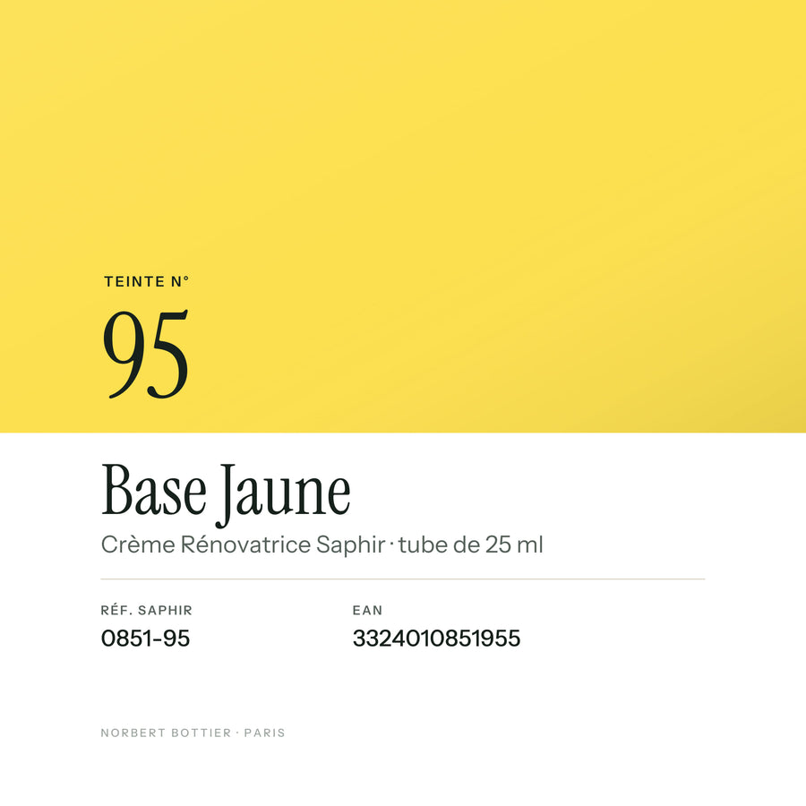 Teinte Base Jaune n° 95 de la Crème Rénovatrice Saphir, réf. 0851-95, EAN 3324010851955