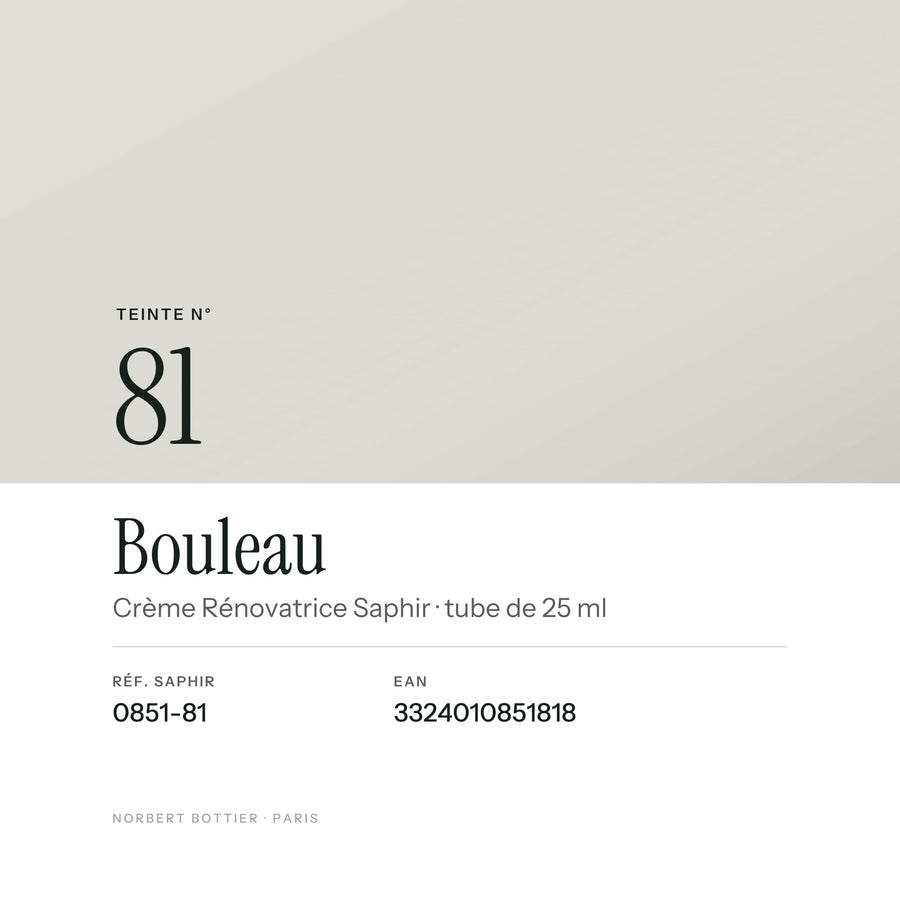 Teinte Bouleau n° 81 de la Crème Rénovatrice Saphir, réf. 0851-81, EAN 3324010851818