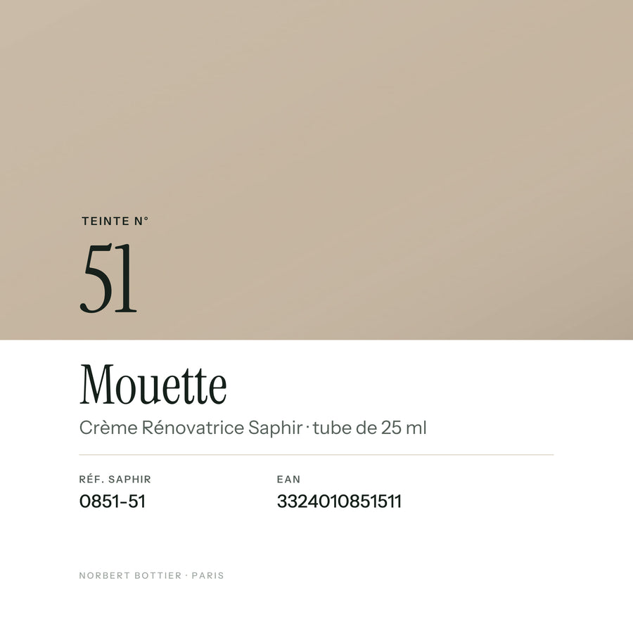 Teinte Mouette n° 51 de la Crème Rénovatrice Saphir, réf. 0851-51, EAN 3324010851511