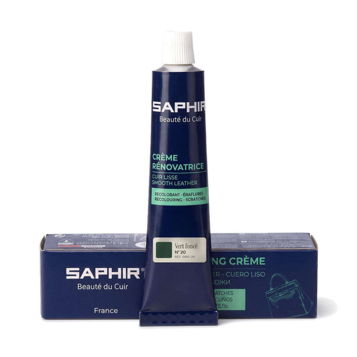 Crème Rénovatrice Saphir Vert foncé, tube de 25 ml