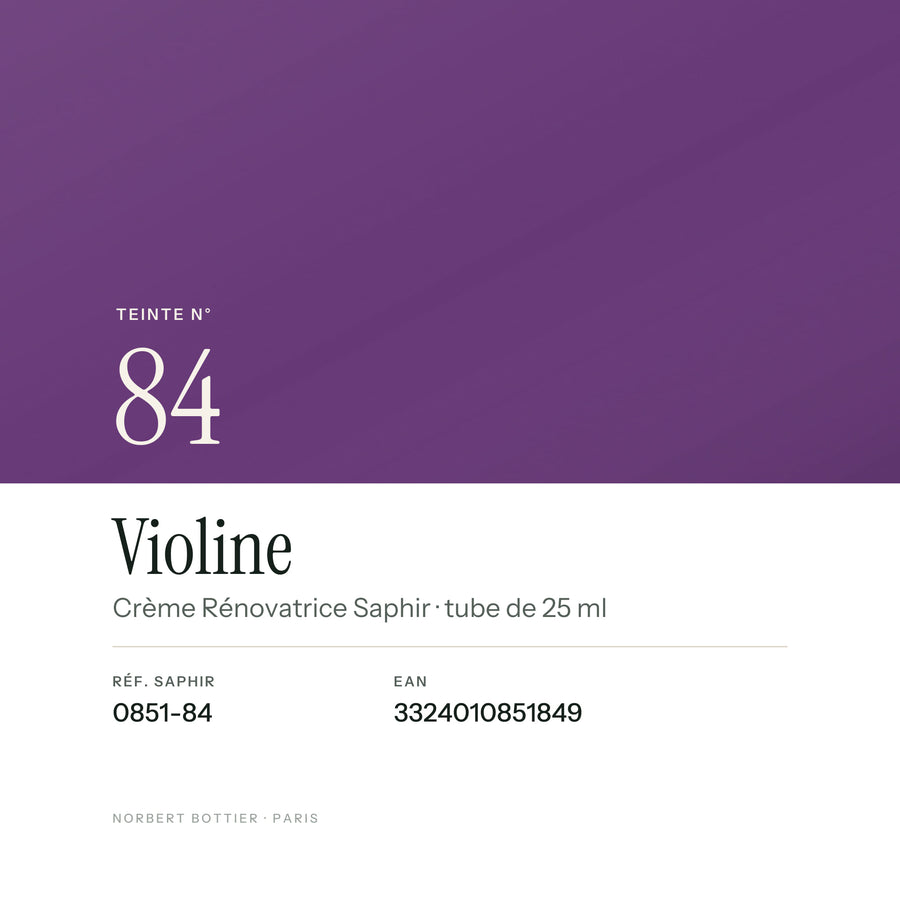Teinte Violine n° 84 de la Crème Rénovatrice Saphir, réf. 0851-84, EAN 3324010851849