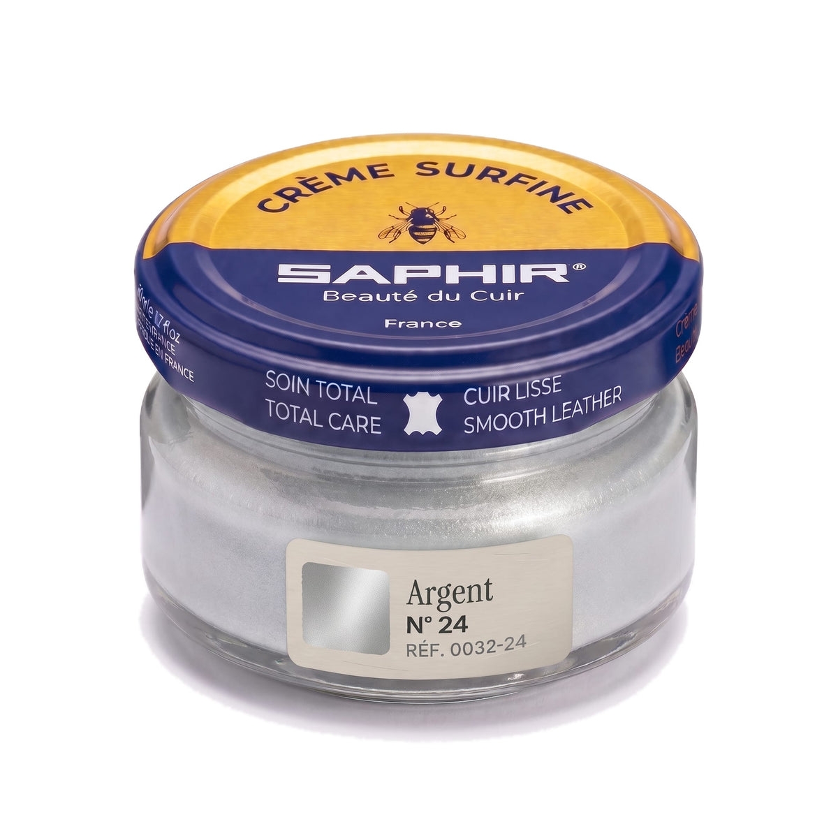 Crème Surfine Saphir Argent, pot en verre de 50 ml