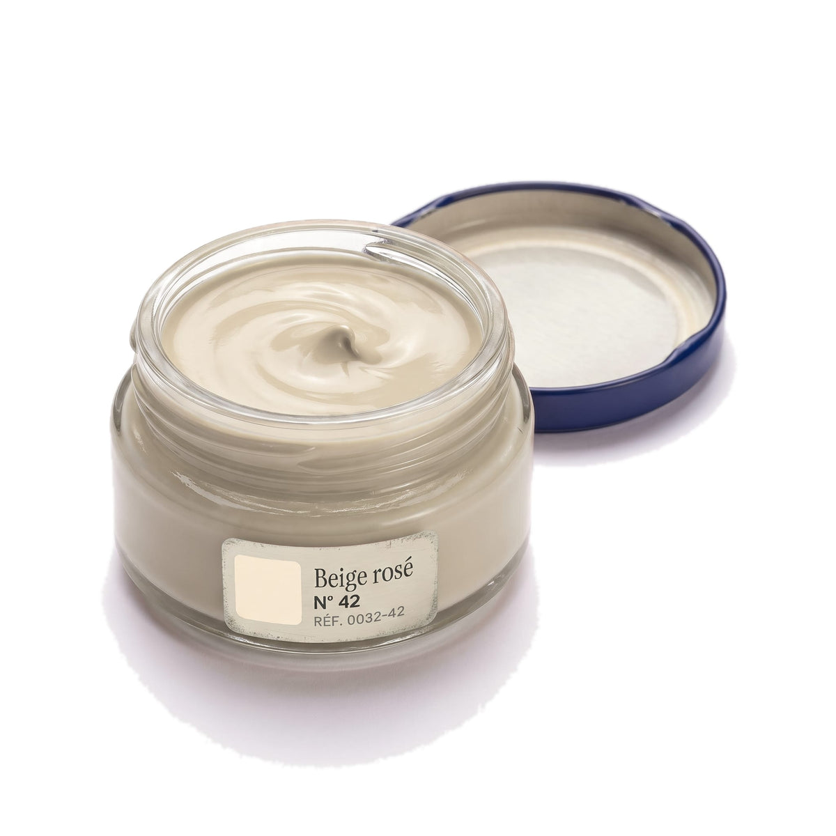Crème Surfine Saphir Beige rosé, pot ouvert, crème visible