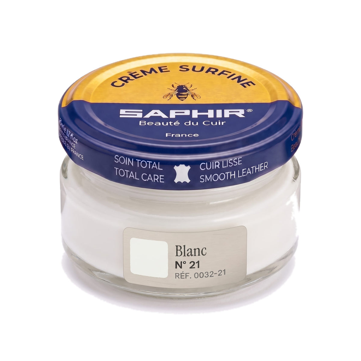Crème Surfine Saphir Blanc, pot en verre de 50 ml