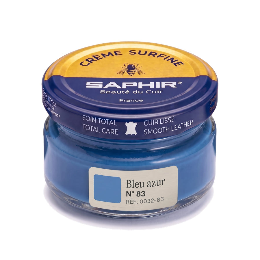 Crème Surfine Saphir Bleu azur, pot en verre de 50 ml