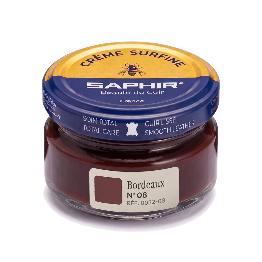 Crème Surfine Saphir Bordeaux, pot en verre de 50 ml