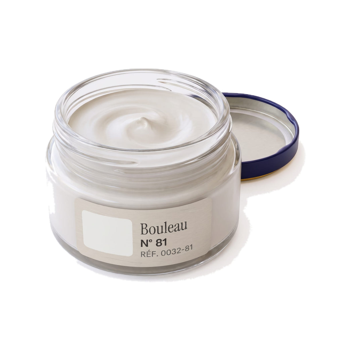 Crème Surfine Saphir Bouleau, pot ouvert, crème visible