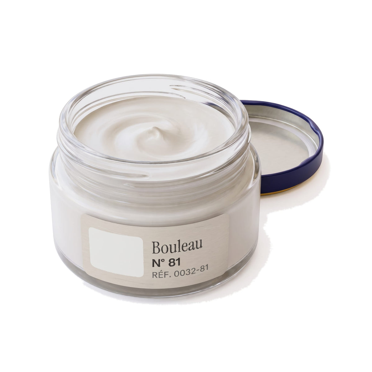 Crème Surfine Saphir Bouleau, pot ouvert, crème visible