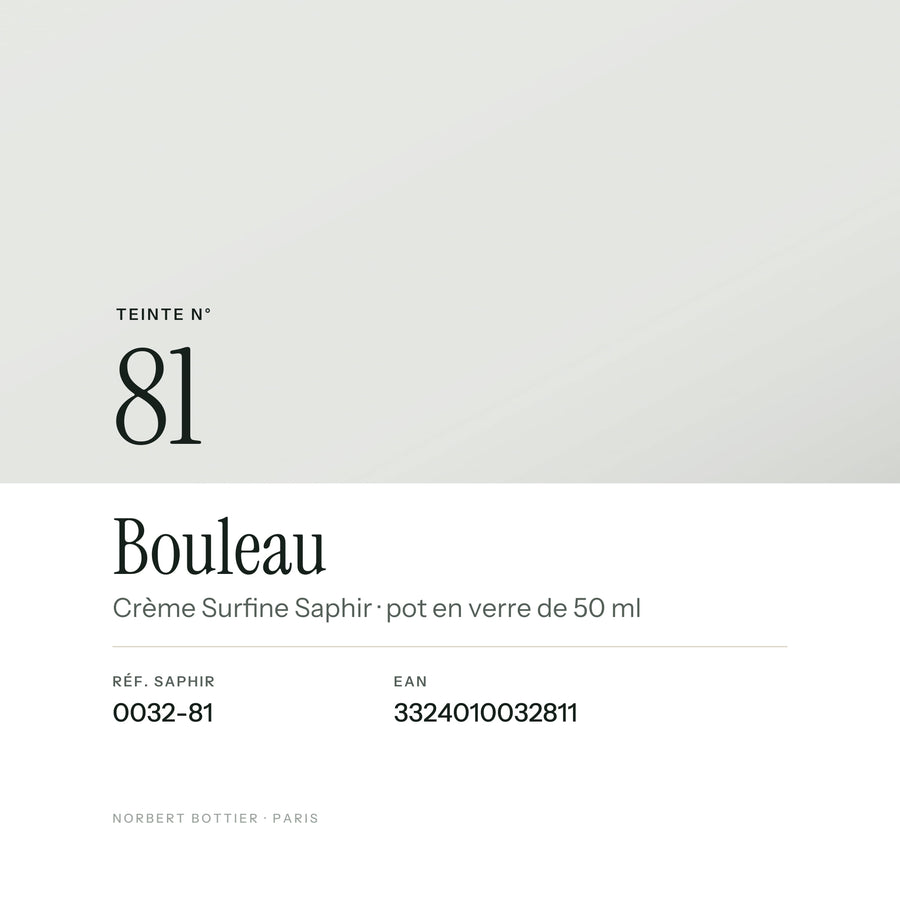 Teinte Bouleau n° 81 de la Crème Surfine Saphir, réf. 0032-81, EAN 3324010032811