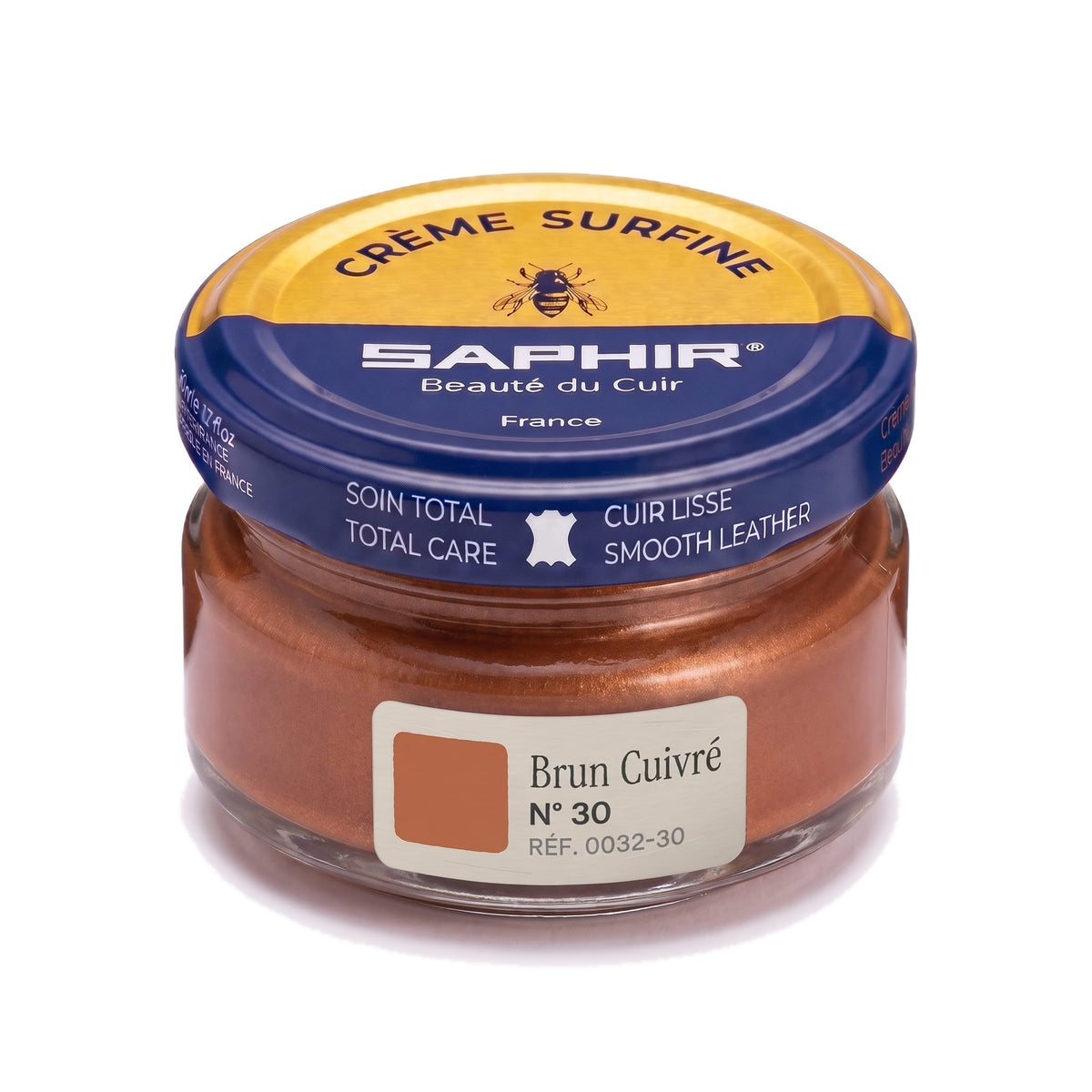 Crème Surfine Saphir Brun Cuivré, pot en verre de 50 ml