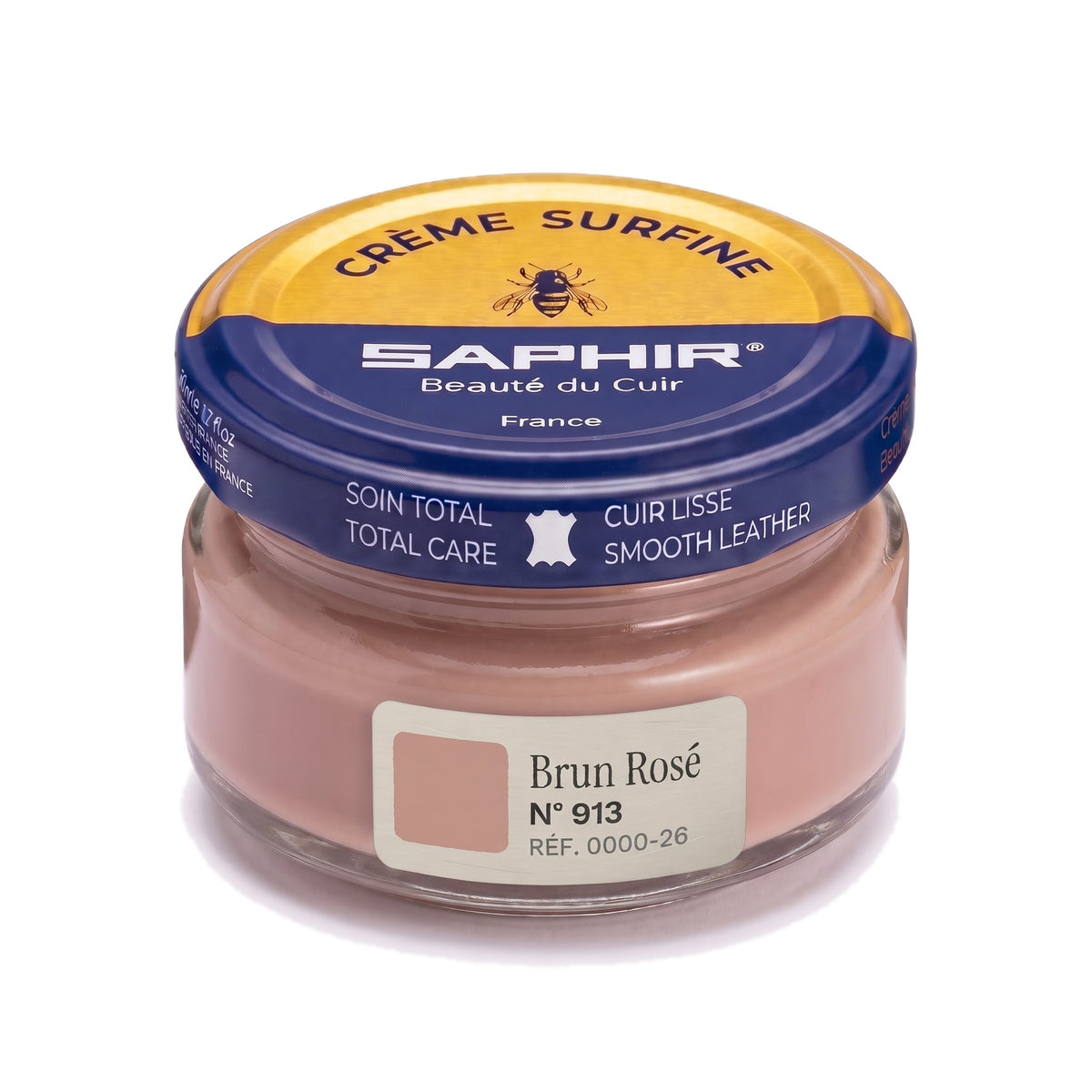 Crème Surfine Saphir Brun Rosé, pot en verre de 50 ml