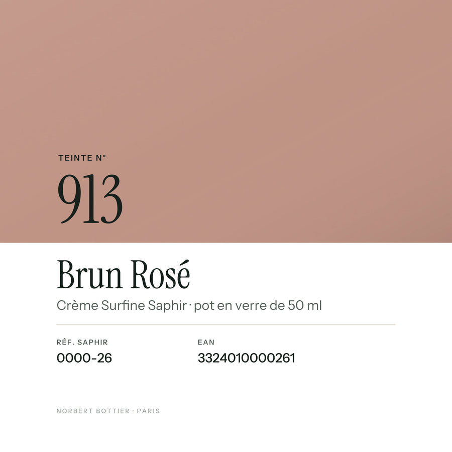 Teinte Brun Rosé n° 913 de la Crème Surfine Saphir, réf. 0000-26, EAN 3324010000261