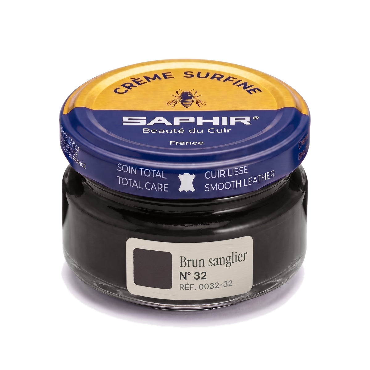Crème Surfine Saphir Brun sanglier, pot en verre de 50 ml