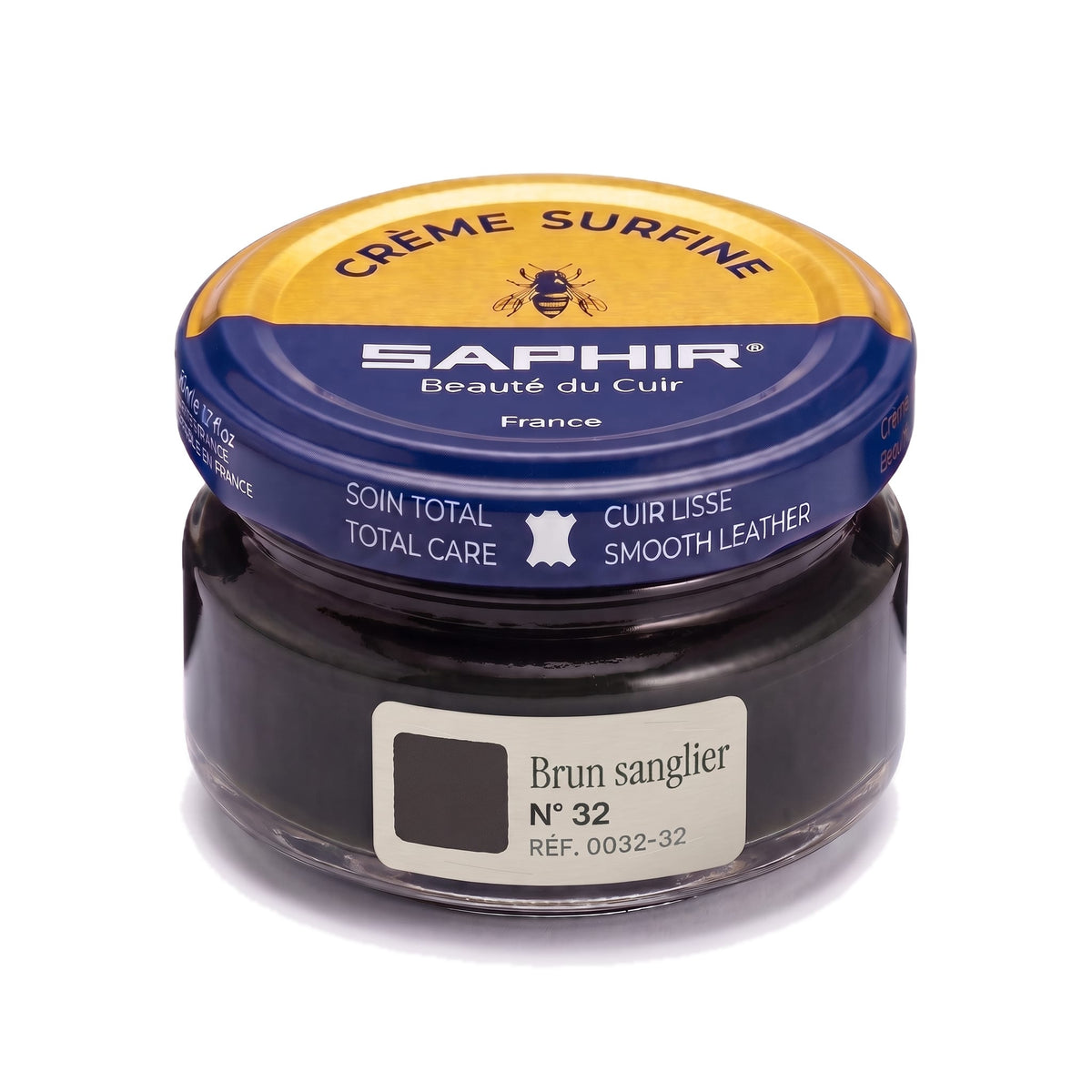 Crème Surfine Saphir Brun sanglier, pot en verre de 50 ml