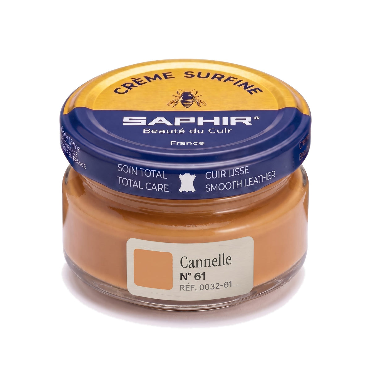 Crème Surfine Saphir Cannelle, pot en verre de 50 ml