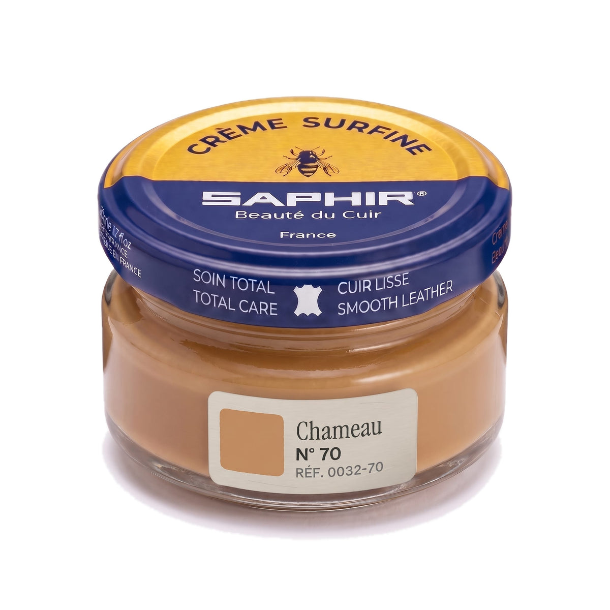 Crème Surfine Saphir Chameau, pot en verre de 50 ml