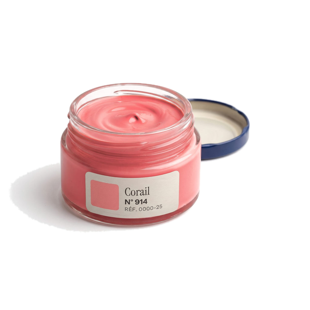Crème Surfine Saphir Corail, pot ouvert, crème visible