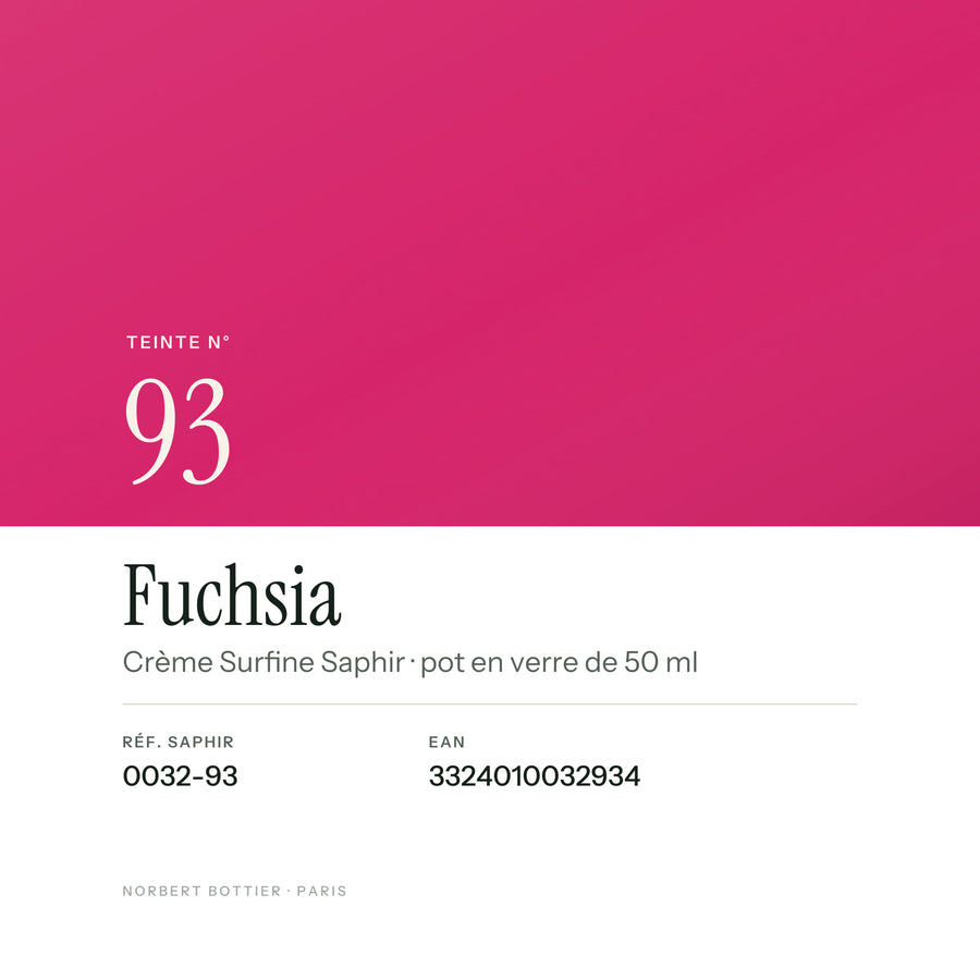 Teinte Fuchsia n° 93 de la Crème Surfine Saphir, réf. 0032-93, EAN 3324010032934