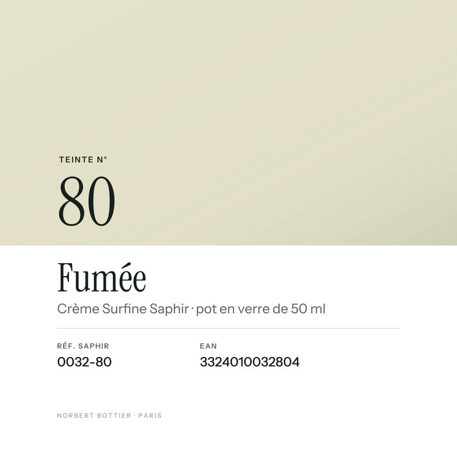 Teinte Fumée n° 80 de la Crème Surfine Saphir, réf. 0032-80, EAN 3324010032804