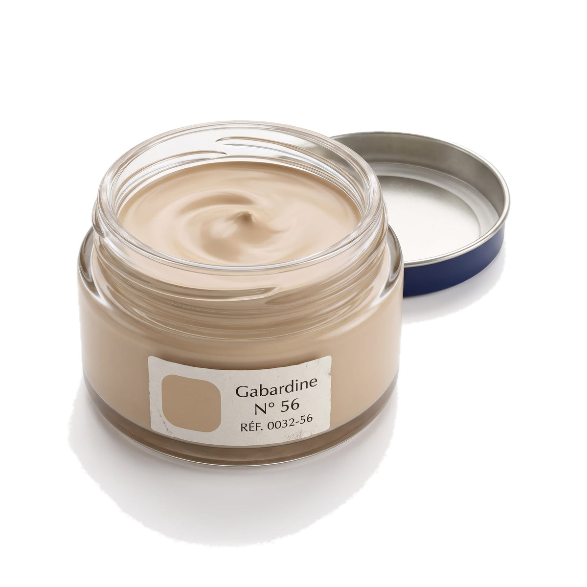 Crème Surfine Saphir Gabardine, pot ouvert, crème visible