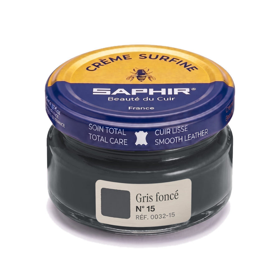Crème Surfine Saphir Gris foncé, pot en verre de 50 ml