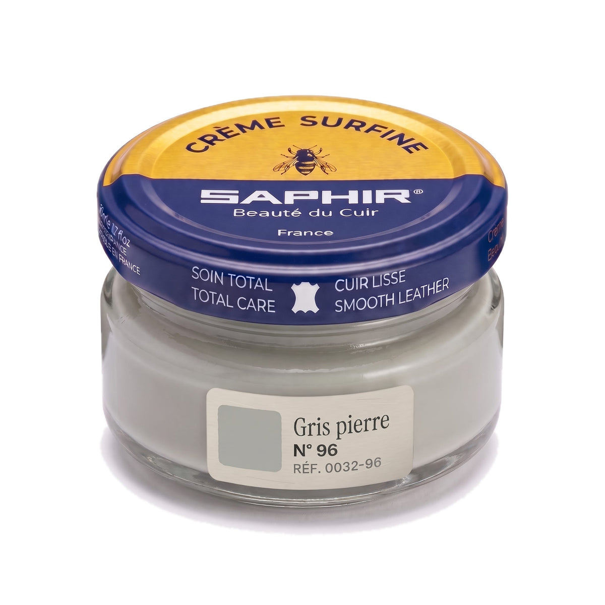 Crème Surfine Saphir Gris pierre, pot en verre de 50 ml