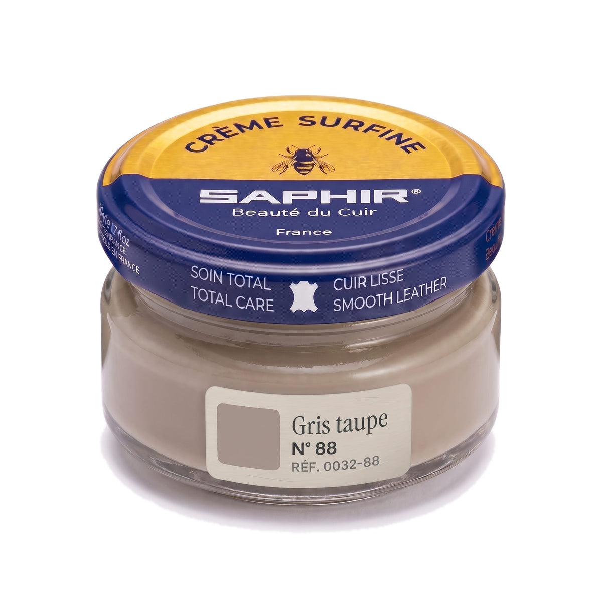 Crème Surfine Saphir Gris taupe, pot en verre de 50 ml