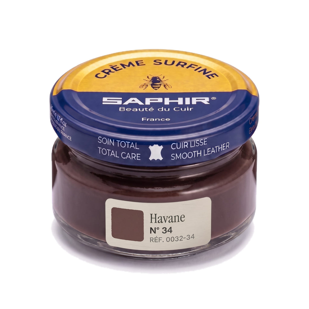 Crème Surfine Saphir Havane, pot en verre de 50 ml