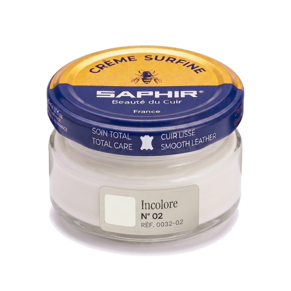 Crème Surfine Saphir Incolore, pot en verre de 50 ml