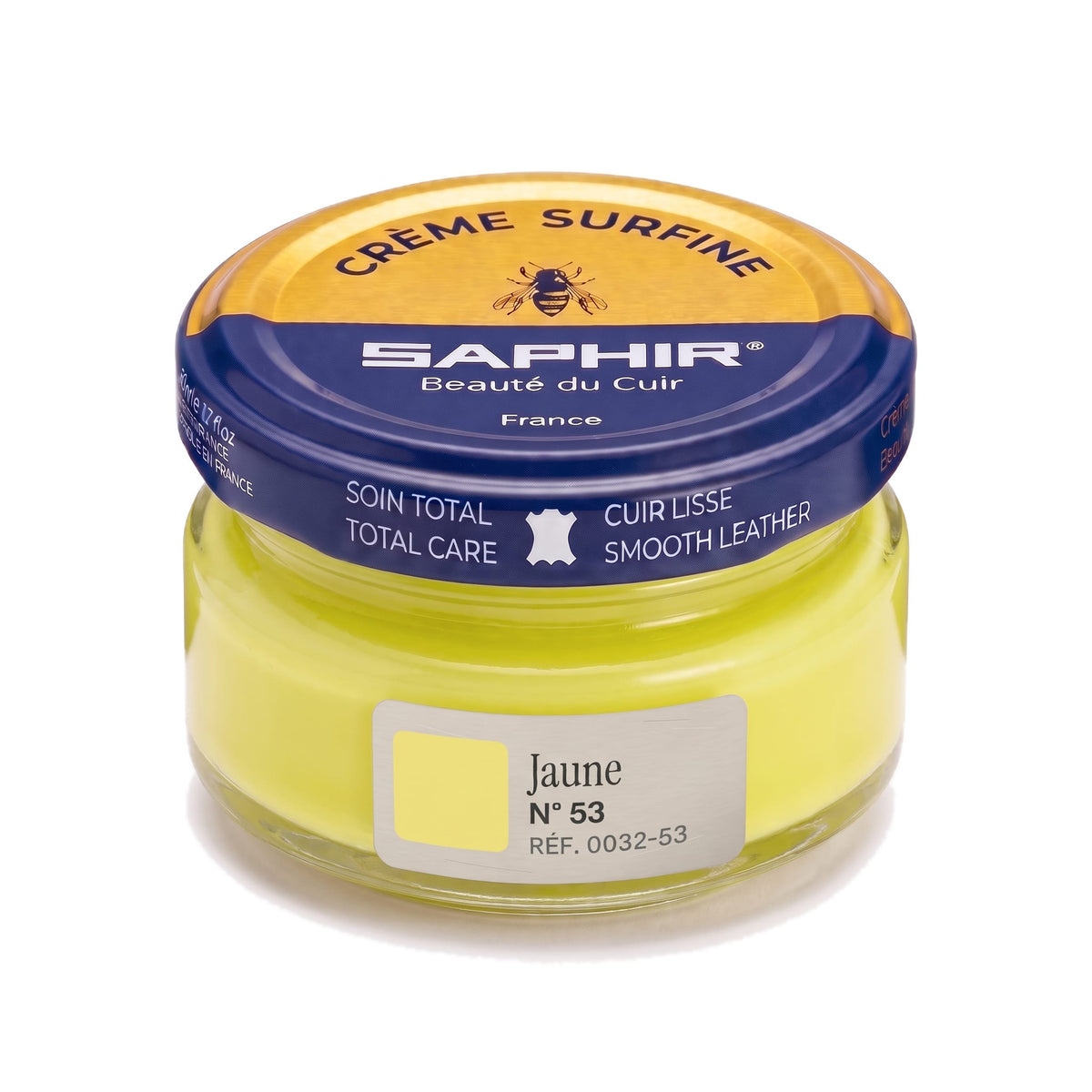 Crème Surfine Saphir Jaune, pot en verre de 50 ml
