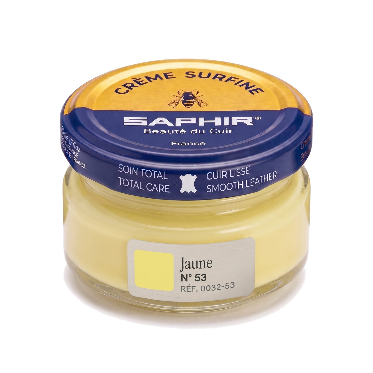 Crème Surfine Saphir Jaune, pot en verre de 50 ml