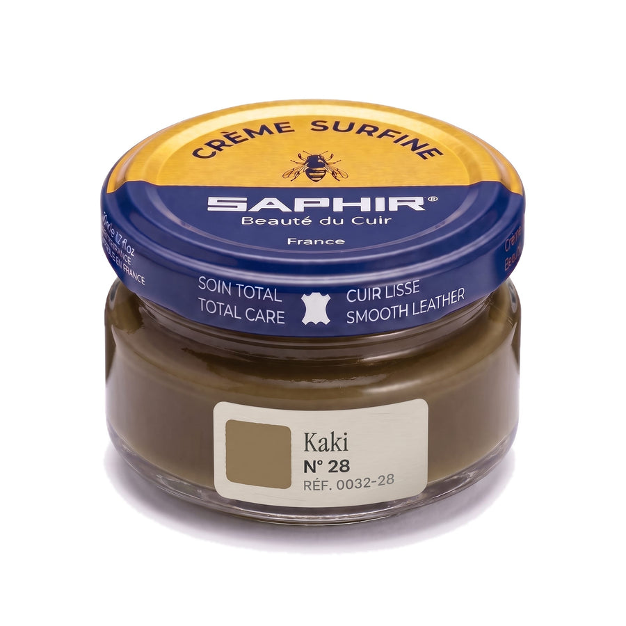Crème Surfine Saphir Kaki, pot en verre de 50 ml